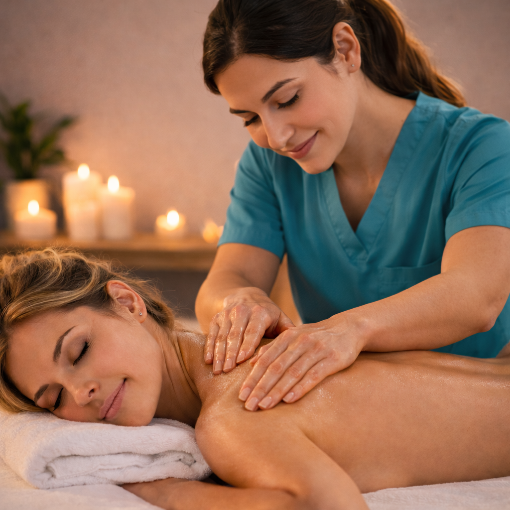 Sessão de massagem relaxante Amor e Cuidado